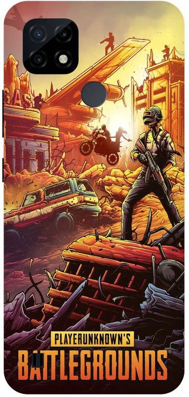 Bluvver Back Cover for Realme C21Y, RMX3261 , RMX3263, Printed Pubg Game Back Cover  (Multicolor, Hard Case, Pack of: 1)