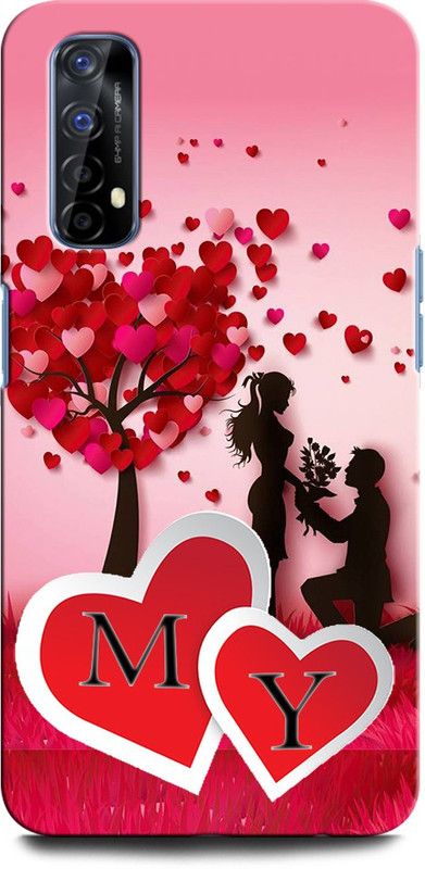 GRAFIQE Back Cover for Realme 7 MY, M LOVE Y, Y LOVE M, M LETTER, Y LETTER, MY NAME  (Multicolor, Shock Proof, Pack of: 1)