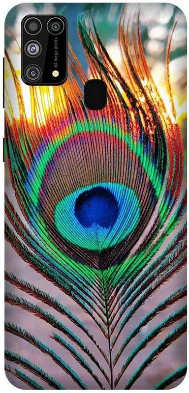URCHIN Back Cover for Samsung M30sMorpankh, Krishna Morpankh, Peacock Feather  (Multicolor, Shock Proof, Pack of: 1)