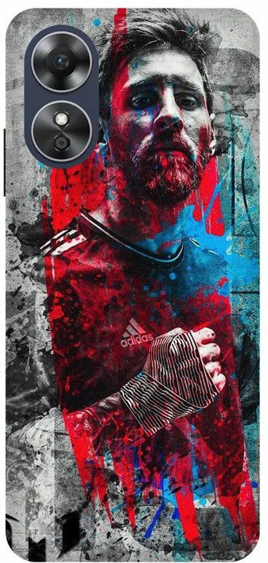 Dimora Back Cover for OPPO A17, MESSILIONEL FOOTBALL MESSI LOGO  (Multicolor, Hard Case, Pack of: 1)