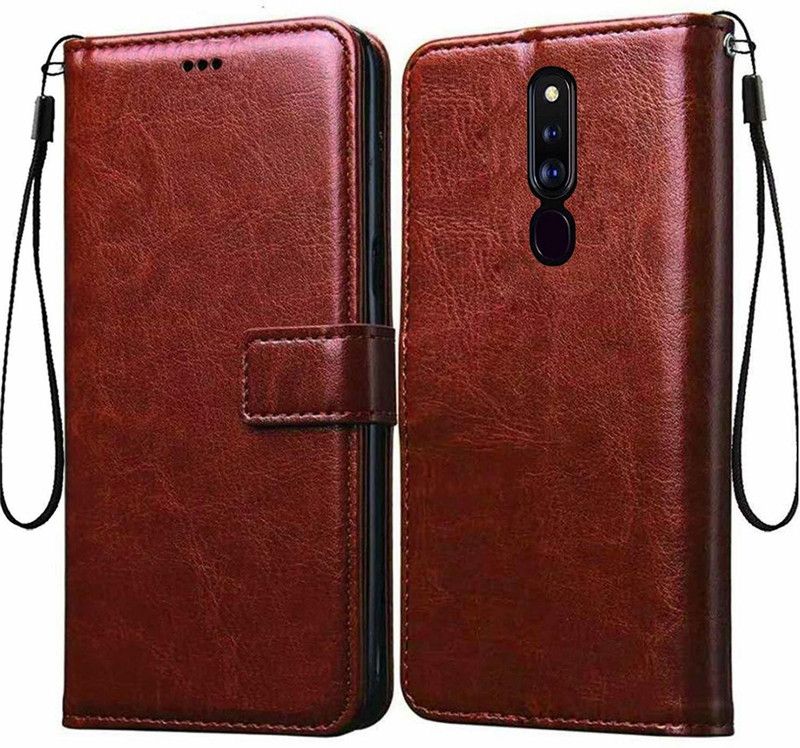 COVERHUB Flip Cover for Oppo F11 Pro (Executive Brown)  (Brown, Shock Proof)
