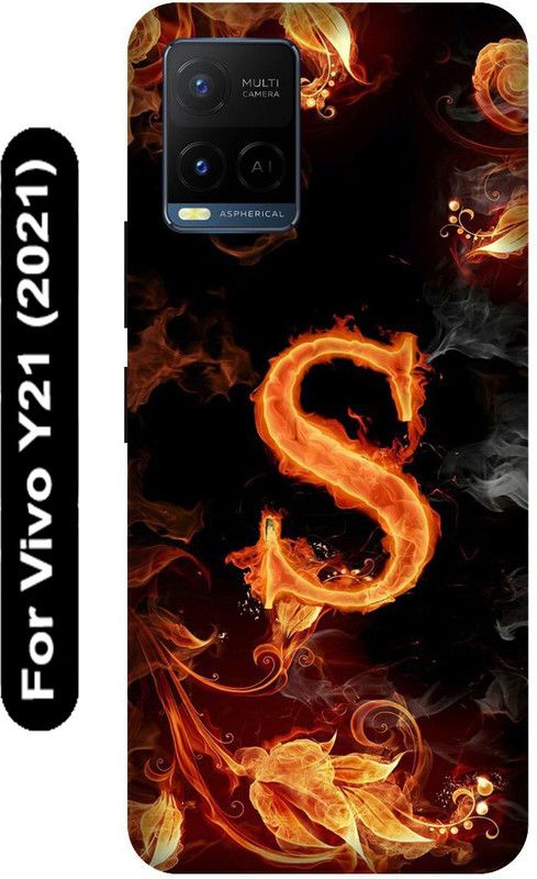 SSMORYA Back Cover for Vivo Y21 2021, Vivo V2111, S Letter Printed  (Multicolor, Hard Case, Pack of: 1)