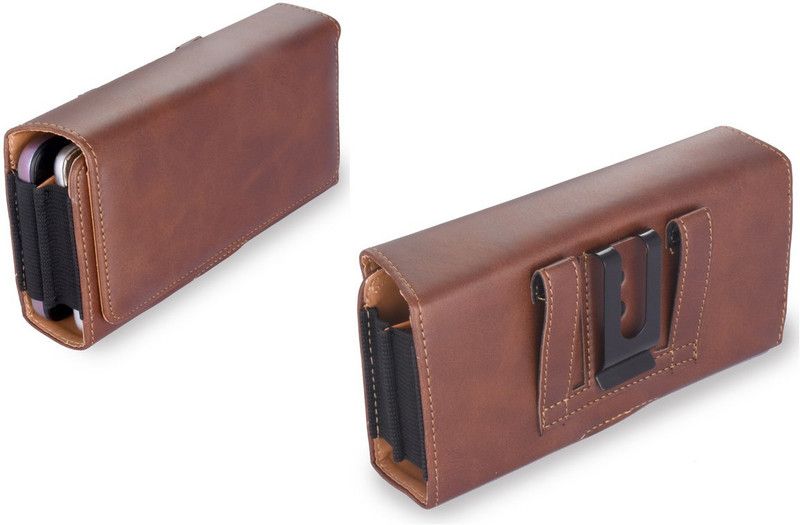 HITFIT Pouch for Tecno Camon 17 / Tecno Spark 7 Pro / Tecno Spark 7  (Brown, Holster, Pack of: 1)