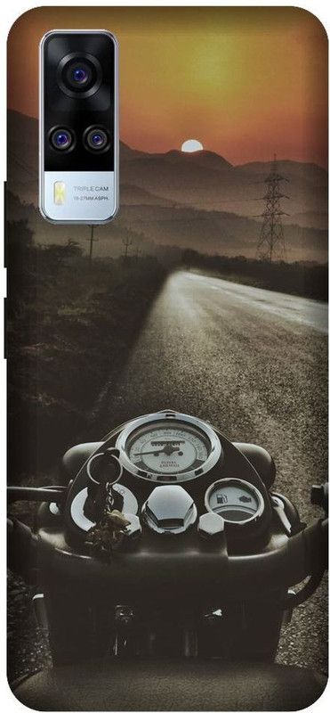 URCHIN Back Cover for Vivo Y51A royal enfield, Bullet, bike, rider, keys, royal enfield bike  (Multicolor, Shock Proof, Pack of: 1)