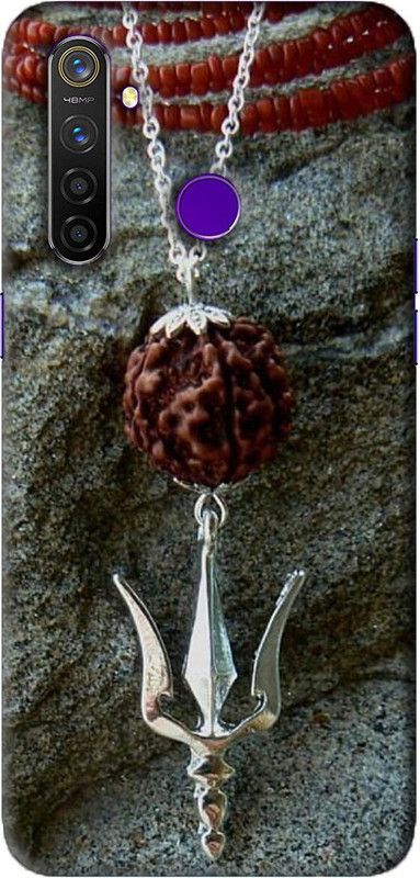 NDCOM Back Cover for Oppo Realme 5 Lord Shiva Rudraksha Printed  (Multicolor, Hard Case, Pack of: 1)