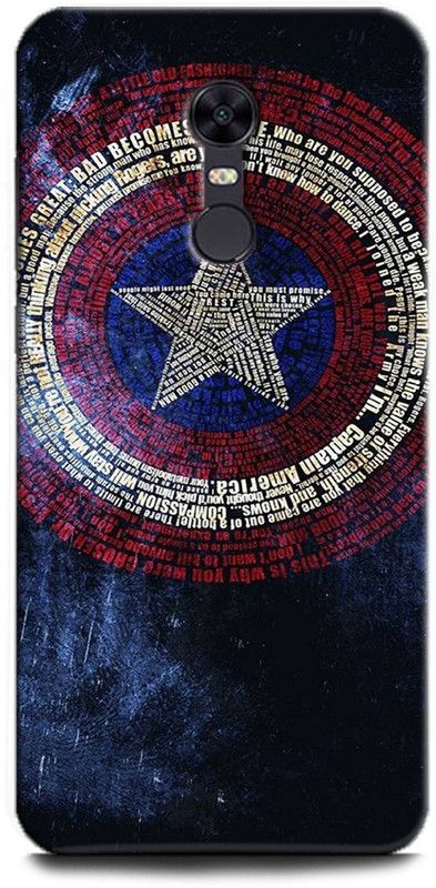 INDICRAFT Back Cover for Redmi Note 5, CAPTAIN AMERICA, SHIELD, COMICS, MARVEL, SUPEHERO  (Multicolor, Hard Case, Pack of: 1)