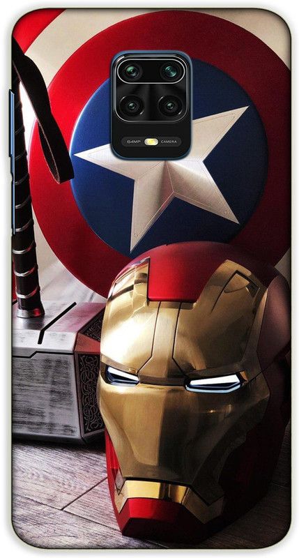 iprinto Back Cover for Redmi Note 10 Lite, Mi Redmi Note 9 Pro avengers weapons Back Cover  (Red, Hard Case, Pack of: 1)
