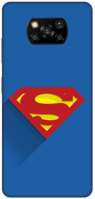 URCHIN Back Cover for Poco X3 Superman, Superman Logo, Superhero, DC comic, Movie, Comic  (Multicolor, Shock Proof, Pack of: 1)