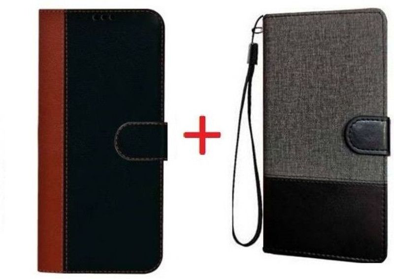 RidivishN Flip Cover for Tecno POVA  (Black, Black, Dual Protection)