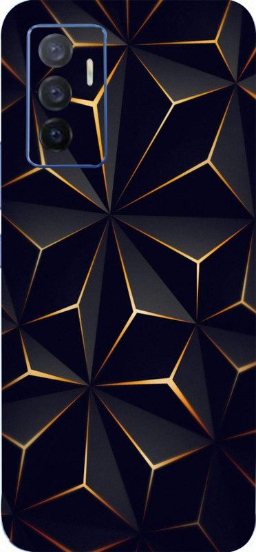 BUGGU Vivo V23e 5G, vivo v23e Mobile Skin  (Ultra Super Black Abstract Shape Skin With High Matte Finish.)