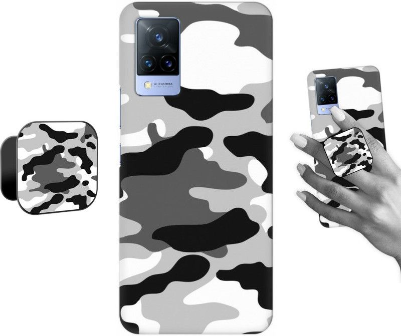 COBIERTAS Back Cover for Vivo V21, Vivo V21 5G  (Multicolor, Cases with Holder, Pack of: 2)
