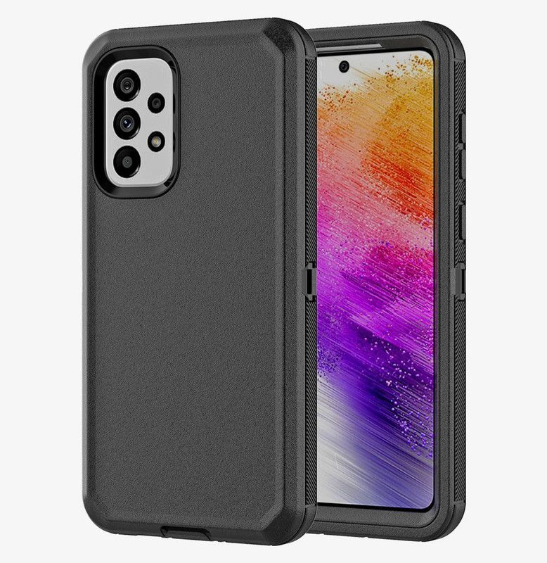 TURTLE Back Cover for Samsung Galaxy A73 5G WITHOUT Built-in Tempered Glass  (Black, Dual Protection, Pack of: 1)