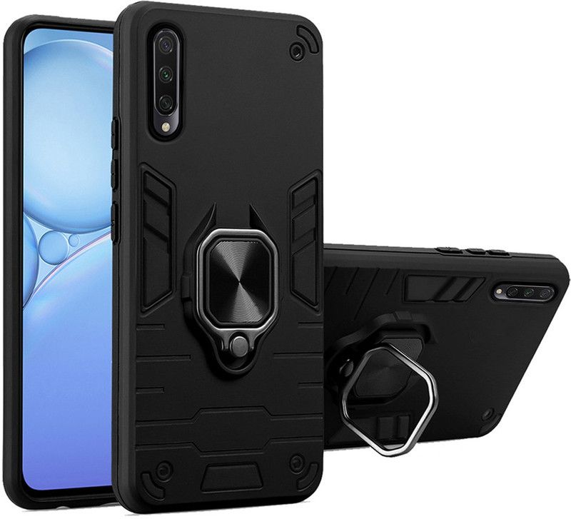 MIOW I CELL Back Cover for Samsung Galaxy A50s 372 Degree Ring Holder & Kickstand Back Case Cover  (Black, Cases with Holder, Pack of: 1)