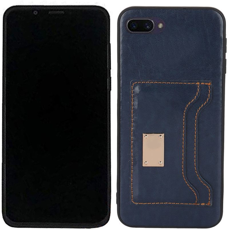 MMShopy Back Cover for OPPPO A3S, Mobile Leather Cover OPPPO A3S, OPPPO A3S Mobile cover  (Blue)