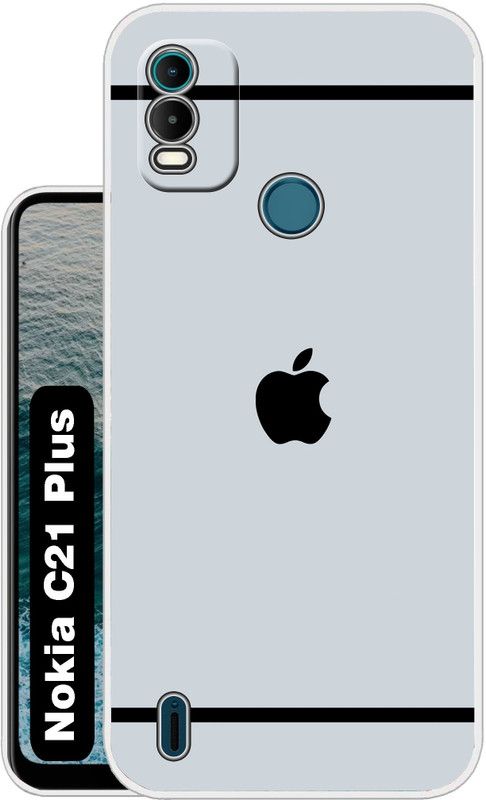Case Club Back Cover for Nokia C21 Plus  (Silver, Grip Case, Silicon, Pack of: 1)