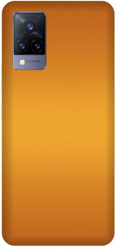 UMPRINT Back Cover for Vivo V21 5G  (Yellow, Hard Case, Pack of: 1)