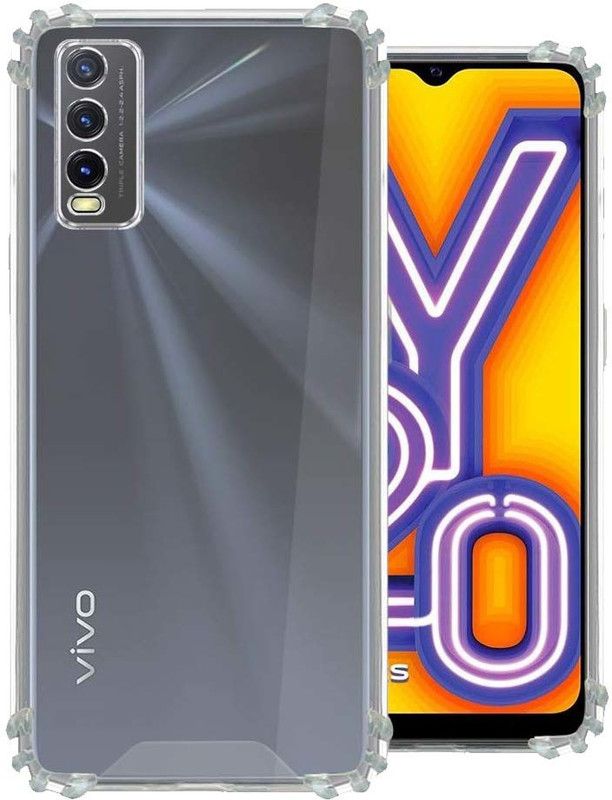 ment Back Cover for vivo Y20i  (Transparent, Camera Bump Protector, Silicon)