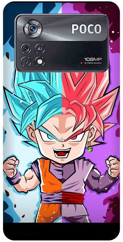 play fast Back Cover for POCO X4 Pro 5G, DRAGON, BALL, ART, GOKU, SON  (Multicolor, Hard Case, Pack of: 1)