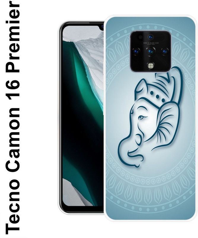 INDIALAND Back Cover for Tecno Camon 16 Premier  (Blue, Grip Case, Silicon)