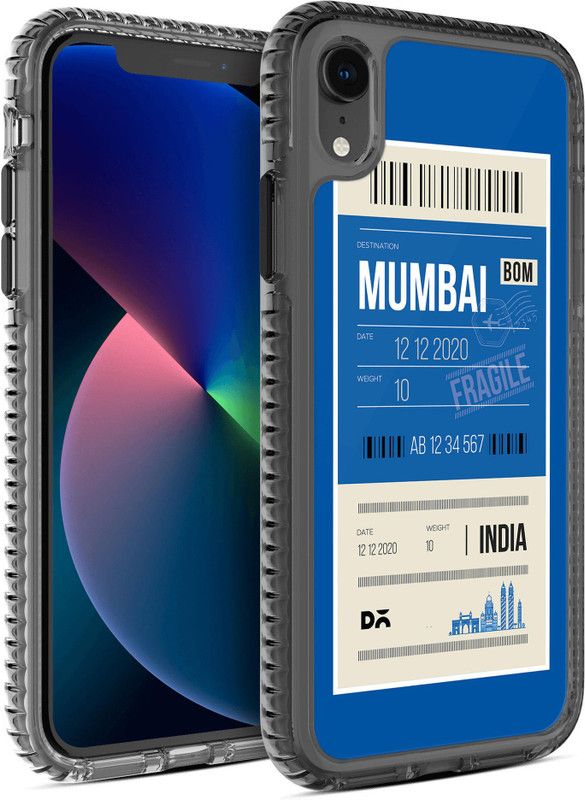 DailyObjects Mumbai City Tag Stride 2.0 Back Cover for Apple iPhone XR  (Yellow, Dual Protection, Pack of: 1)