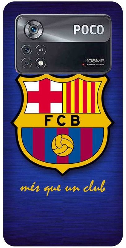 play fast Back Cover for POCO X4 Pro 5G, FCB, BARCELONA, LOGO, SIGN  (Blue, Hard Case, Pack of: 1)