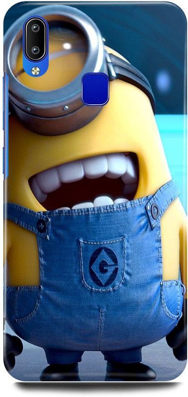 FUGGA Back Cover for vivo V11, 1806/PD1813F_EX, MINIONS, CARTOON, EMOJI, FUNNY, COMIC  (Yellow, Hard Case, Pack of: 1)