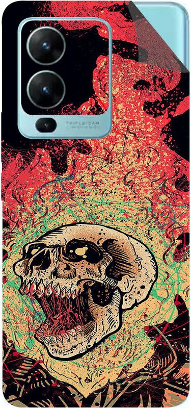 Jeeva Creation Vivo V25 Pro, vivo v25 pro Mobile Skin  (Ultra Super Ghost Rider Skin With High Matte Finish.)