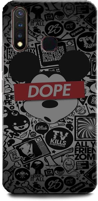 Afterglow Back Cover for Vivo Y19 mickey mouse, mickey, mouse, supreme  (Multicolor, Dual Protection, Pack of: 1)