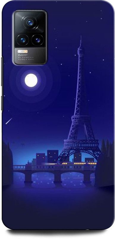 GRAFIQE Back Cover for VIVO Y73 V2059 EIFFELTOWER, PARIS, HEARTS, LOVE, COLORFUL, GALAXY  (Multicolor, Shock Proof, Pack of: 1)