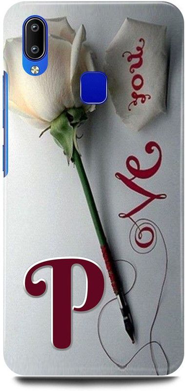 JUGGA Back Cover for Vivo Y91, 1811, P LOVES P NAME,P NAME, P LETTER, ALPHABET,P LOVE P NAME  (Grey, Hard Case, Pack of: 1)