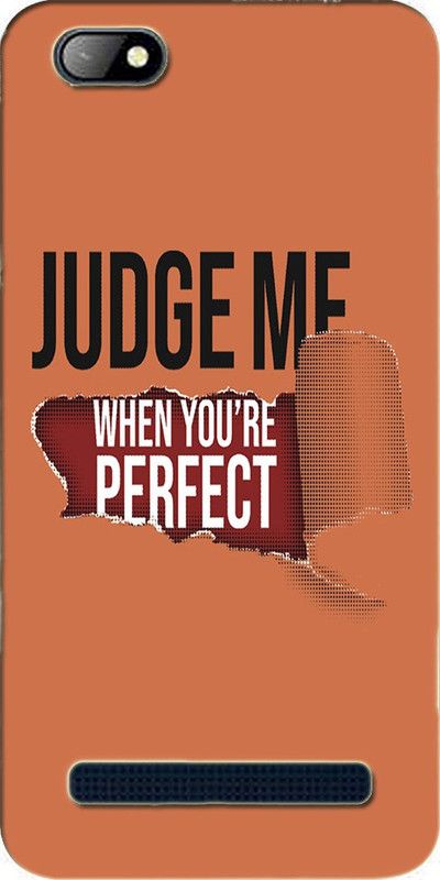 METOO Back Cover for Panasonic P99/P99 Back Cover, Judge Me, Text Design Printed Back Cover Print : 155  (Multicolor, Dual Protection, Silicon, Pack of: 1)