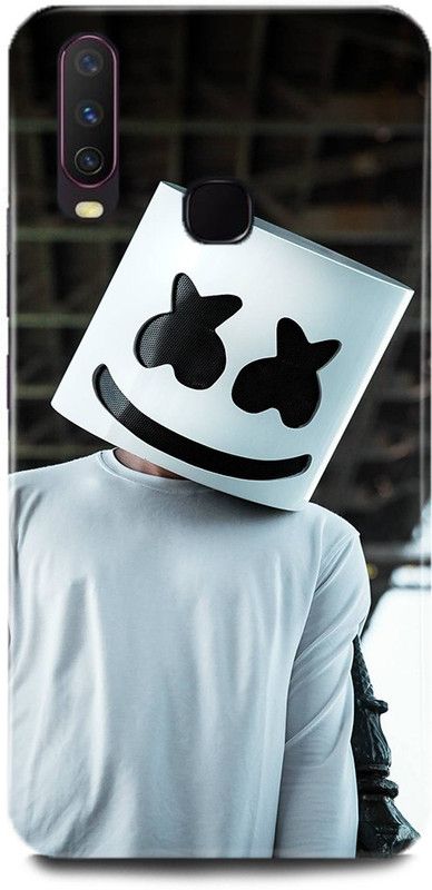 MP ARIES MOBILE COVER Back Cover for Vivo Y12, Vivo 1904,Marshmello,Dj,EDM,Music,Smiley,dj,boy,dj,marshmellow,  (Multicolor, Hard Case, Pack of: 1)