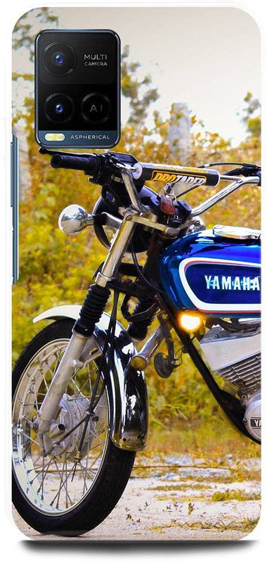 JUGGA Back Cover for Vivo Y21T, V2135, YAMAHA, RX100, BIKE, LOVER  (Yellow, Hard Case, Pack of: 1)