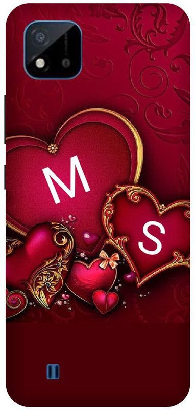 3D U PRINT Back Cover for Realme C20 ,RMX3061,RMX3063 MS, M LOVES S, NAME, LETTER, ALPHABET, MS LOVE  (Red, Waterproof, Pack of: 1)