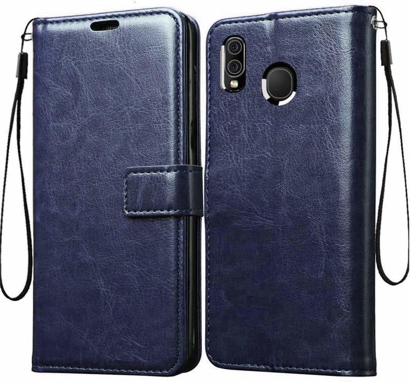 Tingtong Flip Cover for Samsung Galaxy A20/A30/M10s  (Blue, Cases with Holder, Pack of: 1)