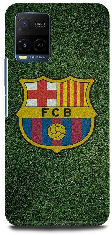 DIKRO Back Cover for Vivo Y33s, V2109, BARCELONA, SYMBOL, EMBLEM, FOOTBALL, FCB  (Green, Hard Case, Pack of: 1)