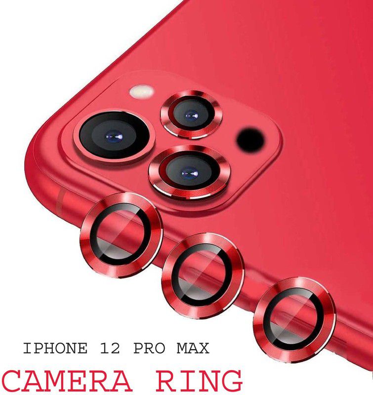 MOKPLZ Back Camera Lens Ring Guard Protector for APPLE IPHONE 12 PRO MAX (RED COLOUR)  (Pack of: 1)