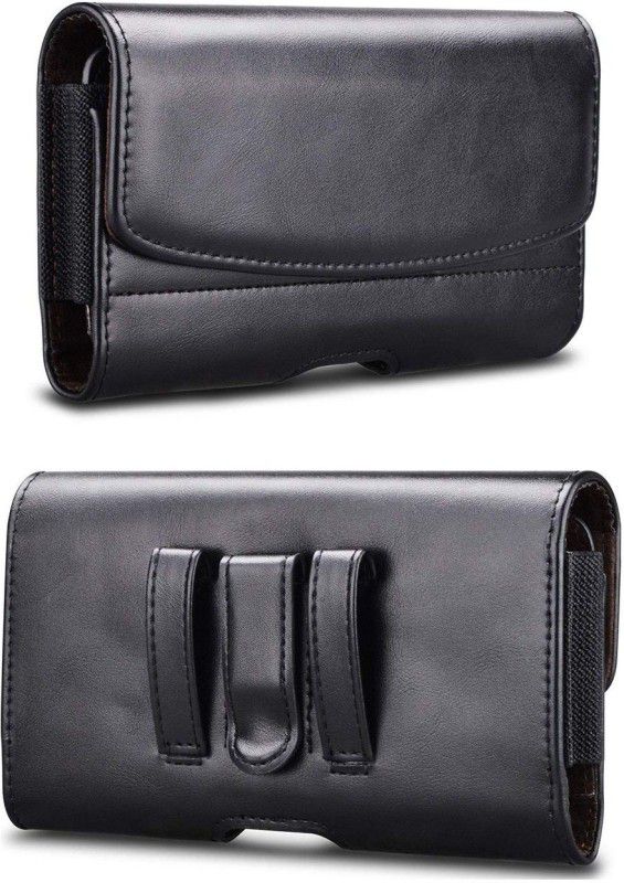 Pure Color Pouch for Vivo S1  (Black, Holster)