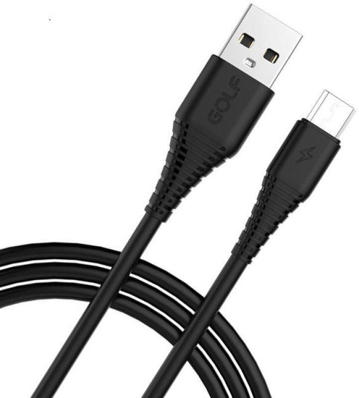 Golf Micro USB Cable 3 A 1 m GC-64M  (Compatible with Android Mobile Phones, Black, One Cable)