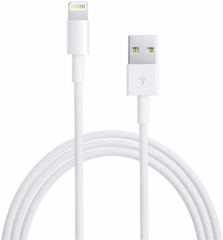 Hyperian Lightning Cable 2.1 A 1 m Iphone Data Cable White  (Compatible with Iphone, Ipad, Ipad Air, Ipad Pro, Mac, White, One Cable)