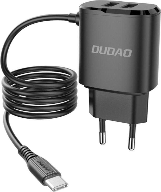 DUDAO 22.5 W Qualcomm 3.0 2.4 A Multiport Mobile Type C Quick Charge Wall Adapter Charger  (Black, Cable Included)