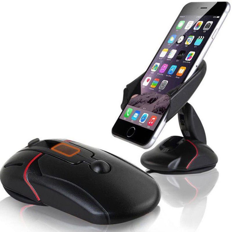 Viraan Adjustable Cell Phone Car DashBoard Holder Mouse Shape One Touch Flip Mobile Holder