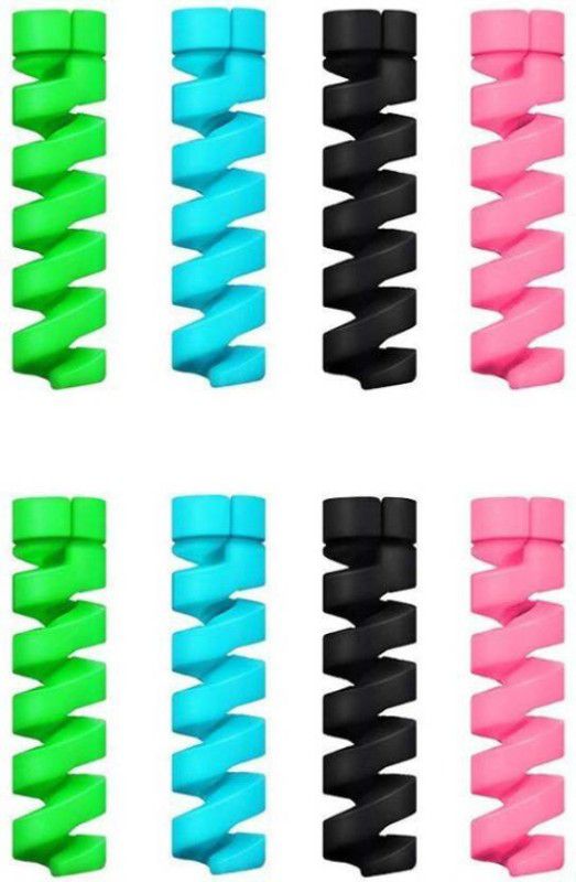 YTM 8 Pieces Silicone Micro USB Protector, Mouse C Cable Protector  (Multi Color)