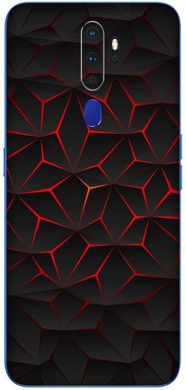 FCS OPPO A9 2020 Mobile Skin  (Black, Red)