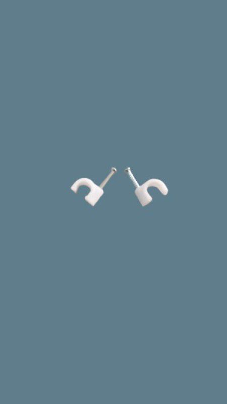 AFTNET 6 MM & 9 MM CIRCLE CABLE CLIP WITH NAIL WHITE COMBO OFFER OF 100 PCS EACH Cable Protector  (White)