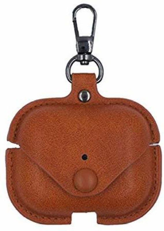 MATTRENDS Leather Press Stud Headphone Case  (Light Brown)