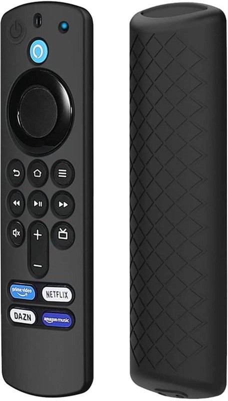 ivee international Back Cover for Remote Compatible with Fire TV Stick (3rd Gen, 2021) with All-New Alexa Voice Remote  (Black, Shock Proof, Silicon, Pack of: 1)