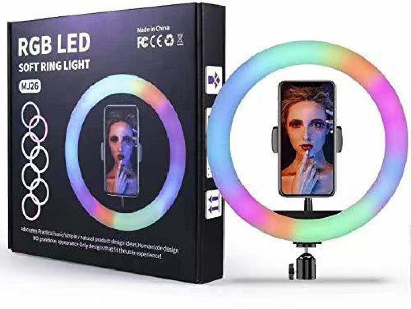 MOOZMOB ORIGINAL MJ20 8inch RGB Ring Light USB Powered Ringlight for Makeup Shoots Ring Flash  (Multicolor)