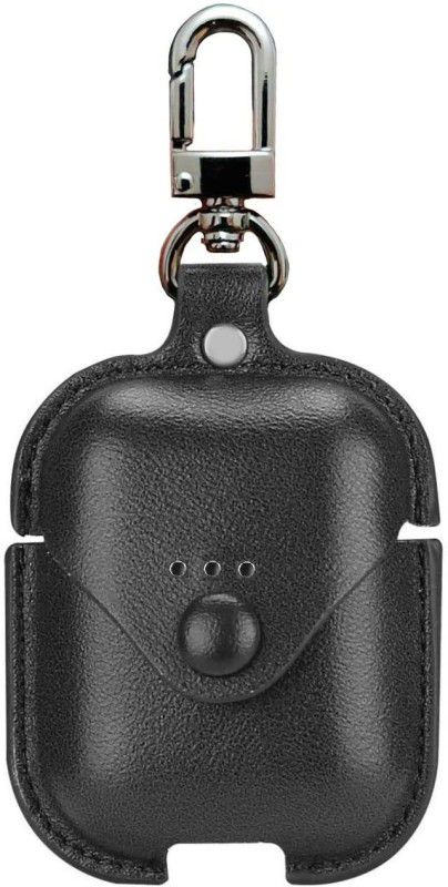 UNQMobi Leather Press and Release Headphone Case  (Black)