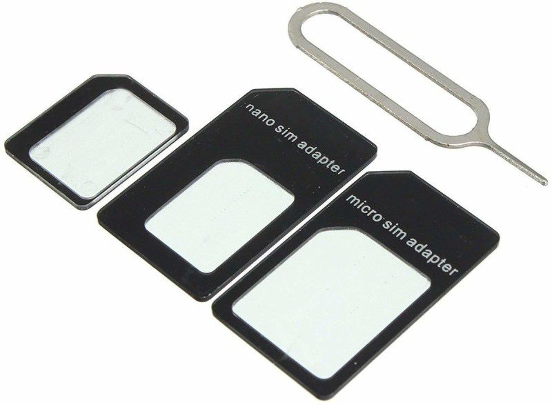 RdukeX All IN 1 SIM Card Adapter Kit Nano to standard, Micro to standard,Nano to Micro Converter, Sim ejector pin Sim Adapter  (Fiber Material)